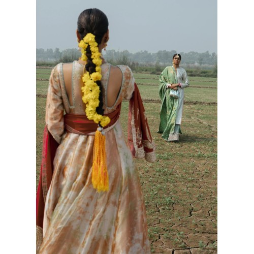 Floral White Marsh Gown