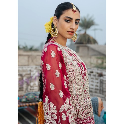 Bright Maroon Marsh Sharara