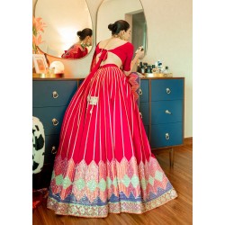 Imperial Red Marsh Lehenga Choli