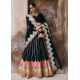 Black Marsh Zigzag Embroidered Lehenga Black Marsh Zigzag Embroidered Lehenga