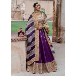 Dark Purple Marsh Lehenga Choli