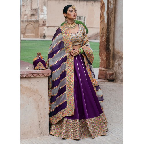 Dark Purple Marsh Lehenga Choli