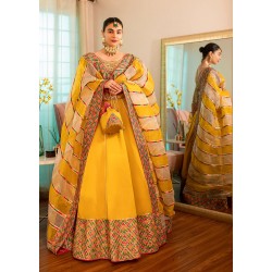 Selective Yellow Marsh Lehenga Choli for Mehndi Mayun