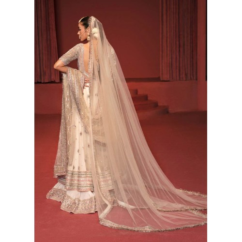 Eggshell Marsh Pishwas with Sharara