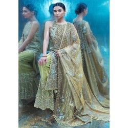 Sea Foam Snowflake Lehenga