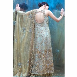 Sea Foam Snowflake Lehenga