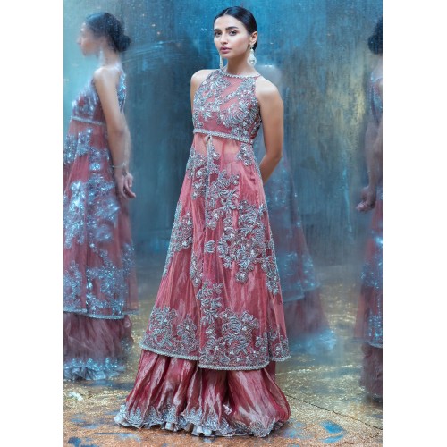 Orchid Pink Snowflake Lehenga