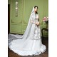 Splashed White Snowflake Lehenga