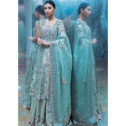 Crayola Sky Blue Snowflake Lehenga