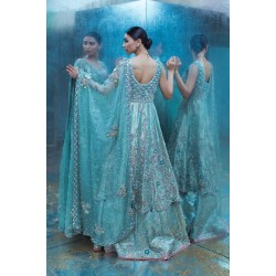 Crayola Sky Blue Snowflake Lehenga