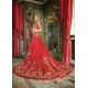 Fire Engine Red Snowflake Lehenga Fire Engine Red Snowflake Lehenga