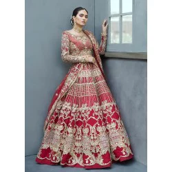 Crimson Glory Snowflake Lehenga Choli