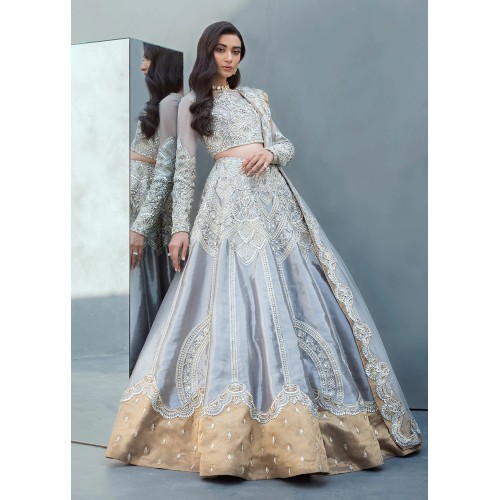 Pale Aqua Snowflake Lehenga Choli Pale Aqua Snowflake Lehenga Choli
