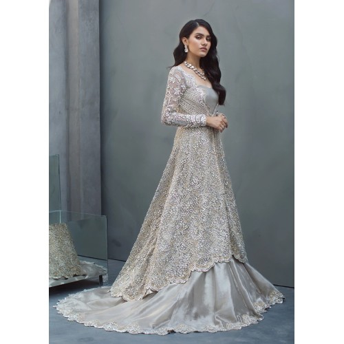 Timberwolf Snowflake Lehenga and Jacket Timberwolf Snowflake Lehenga and Jacket