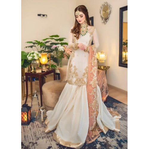 Off White Snowflake Gharara