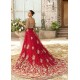 Crimson Snowflake Pishwas