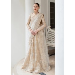 Champagne Snowflake Lehenga Saree
