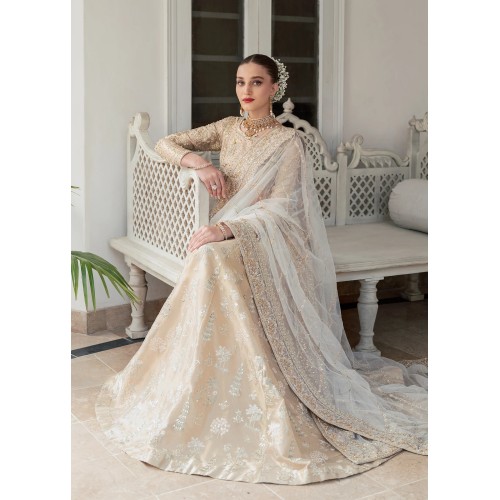 Champagne Snowflake Lehenga Saree