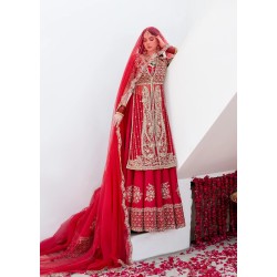 Imperial Red Snowflake Jacket and Lehenga Imperial Red Snowflake Jacket and Lehenga