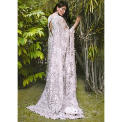Anti-Flash White Snowflake Party Wear