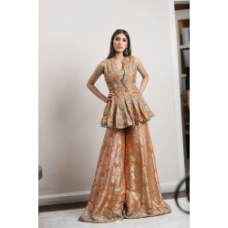 Bronze Snowflake Wrap Peplum