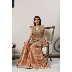 Bronze Snowflake Wrap Peplum