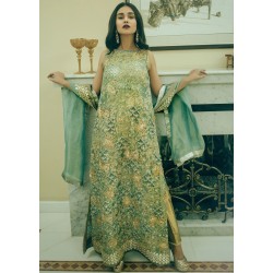 Forest Green Snowflake Maxi Dress
