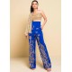 Navajo White and Royal Blue Snowflake Party Wear