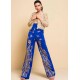 Navajo White and Royal Blue Snowflake Party Wear