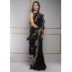 Black Snowflake Saree