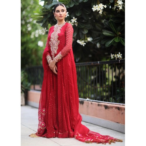 Cardinal Red Snowflake Classic Pishwas