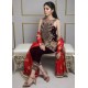 Dark Maroon Snowflake Party Wear