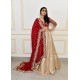 Red and Peach Snowflake Lehenga Choli