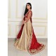 Red and Peach Snowflake Lehenga Choli