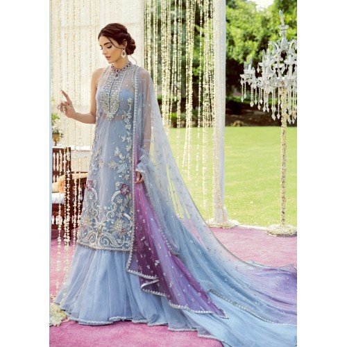 Ice Blue Snowflake Lehenga