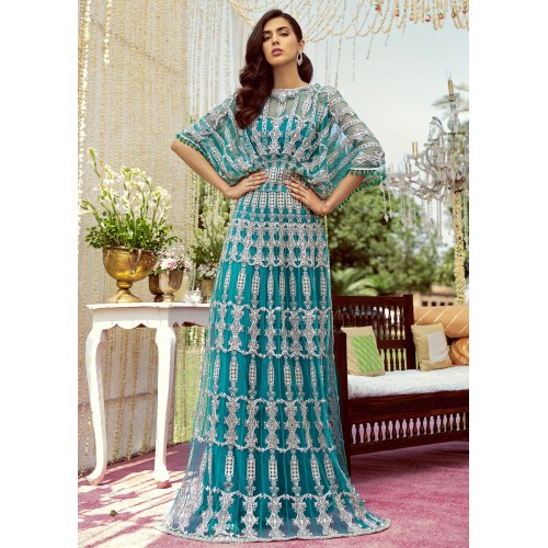 Dark Turquoise Snowflake Kaftan Dark Turquoise Snowflake Kaftan