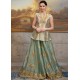 Gold and Premiere Blue Snowflake Peplum Sharara