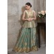 Gold and Premiere Blue Snowflake Peplum Sharara