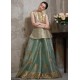 Gold and Premiere Blue Snowflake Peplum Sharara