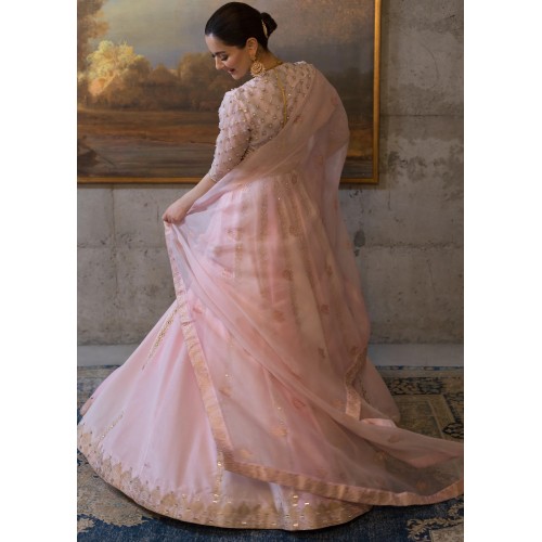 Pink Snowflake Lehenga