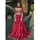 Cerise Snowflake Lehenga
