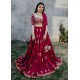 Cerise Snowflake Lehenga