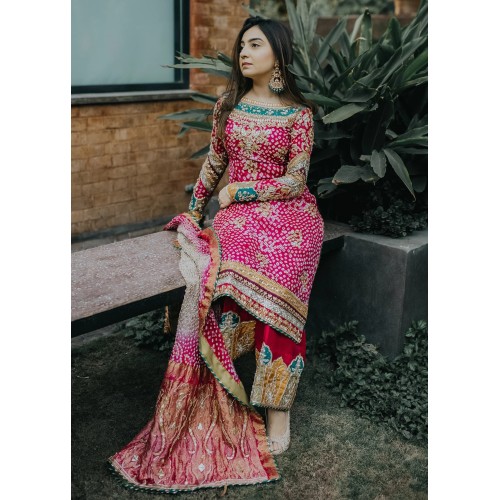 Cerise Snowflake Chunri Outfit