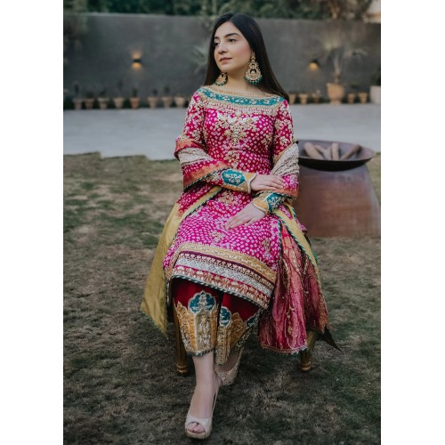 Cerise Snowflake Chunri Outfit