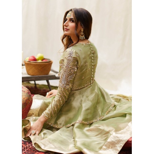 Olivine Snowflake Peplum and Sharara Olivine Snowflake Peplum and Sharara