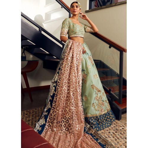 Magic Mint Snowflake Lehenga