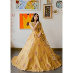 Mustard Snowflake Lehenga