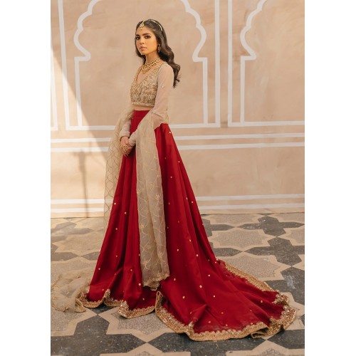 Carmine Snowflake Lehenga Carmine Snowflake Lehenga