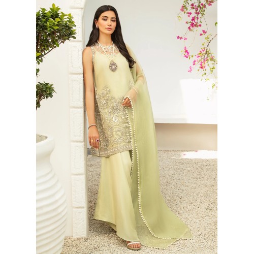Pale Spring Bud Snowflake Party Wear