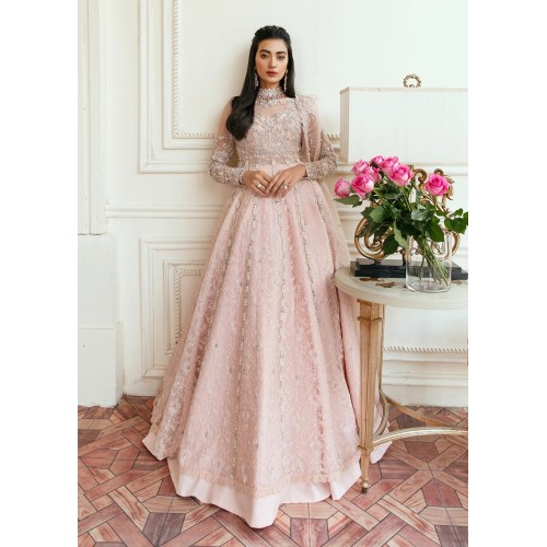 Powder Pink Snowflake Pishwas